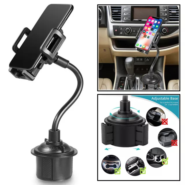 Universal Car Mount Adjustable 360° Cup Holder Stand Cradle For Mobile Phone GPS