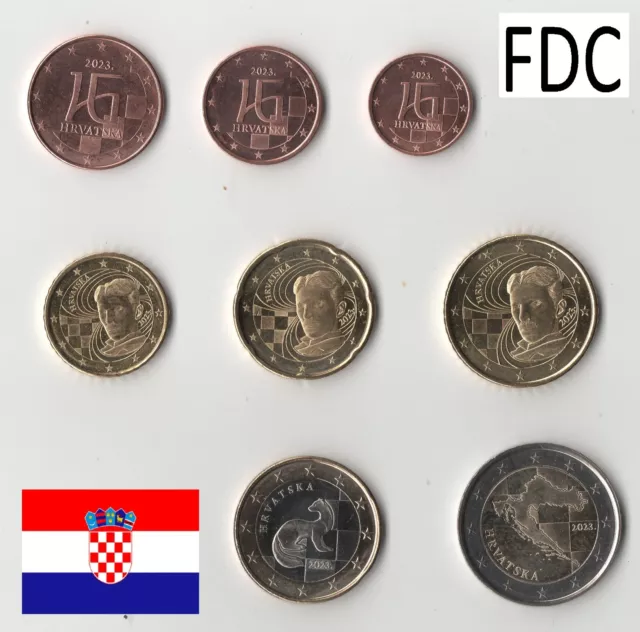 CROAZIA da 1 CENT a 2 EURO FDC anno 2023