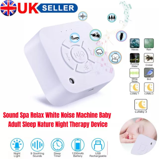 Sound Spa Relax White Noise Machine Baby Adult Sleep Nature Night Therapy Device