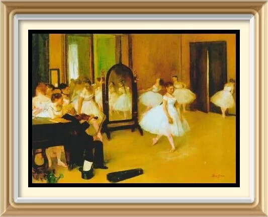 Edgar Degas Art Print Ballet Lesson DANCE CLASS STUDIO Dancing Ballerina Dancer
