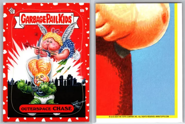 Outerspace Chase Garbage Pail Kids GPK 2024 Putrid Poetry Red Heart Parallel 6b