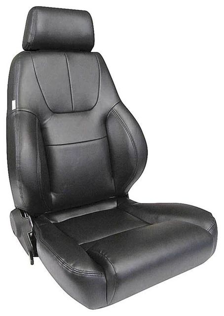 Procar Elite 1200 Series Vinyl Complete Bucket Seat; Left/Driver; Black