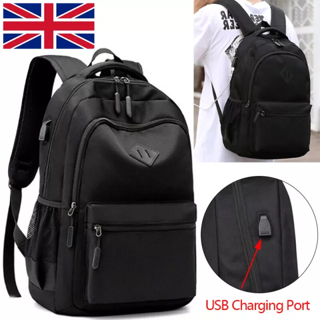 Mens Womens Large Laptop Backpack Waterproof Rucksack Shoulder Travel School Bag