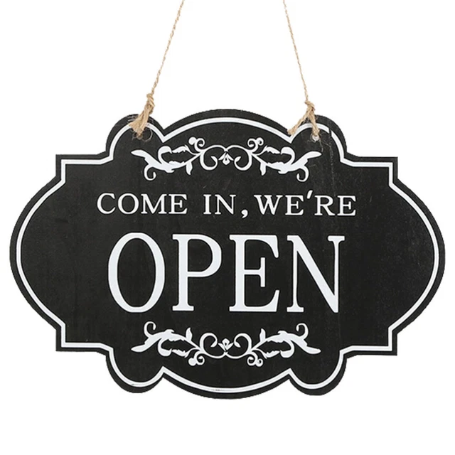 WOODEN CLOSED SIGN Cafe Open Closed Sign Store Open Closed Sign £13.75 ...