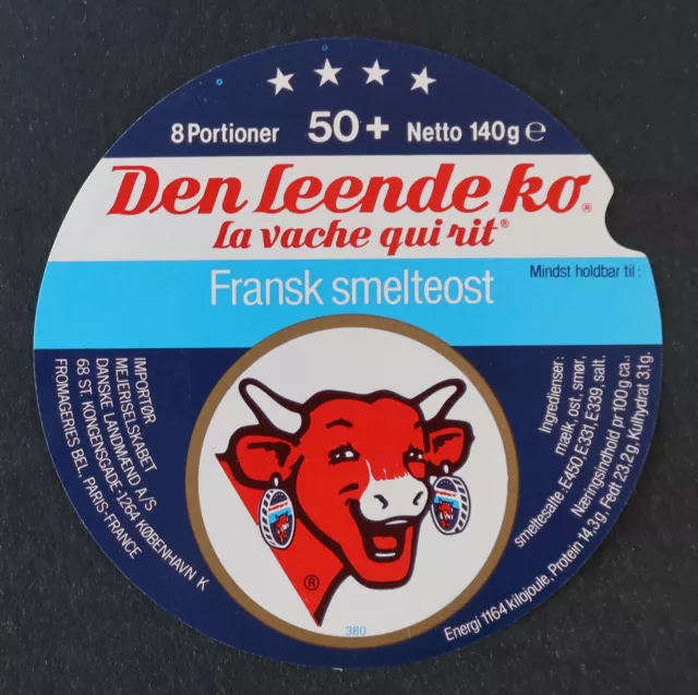 COW QUI RIT Cheese Label 8 Servings Dutch 140g Rabier VQR 49