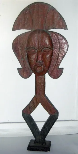Great Rare Kota Reliquary -Tribal Art-Gabon-Cm.145 X 56,5-Middle Xx C.ad
