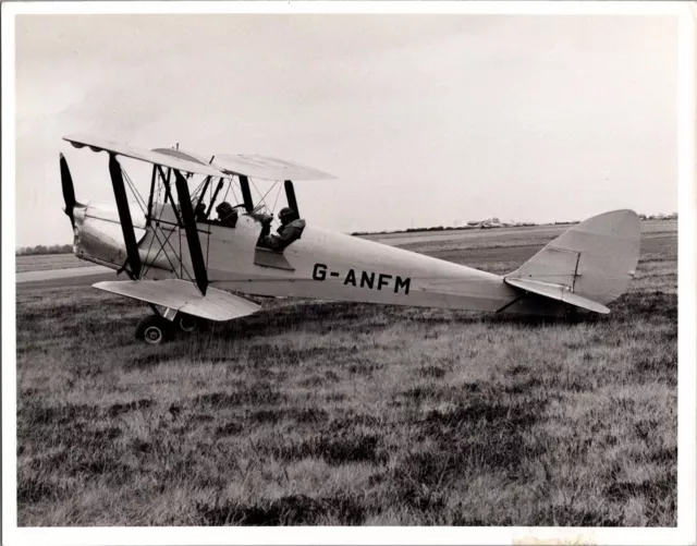 De Havilland Tiger Moth G-Anfm Large Vintage Photo