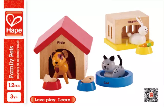 Hape Family Pets E3455 - Doll’s House Furniture Set - Wooden Toy - New