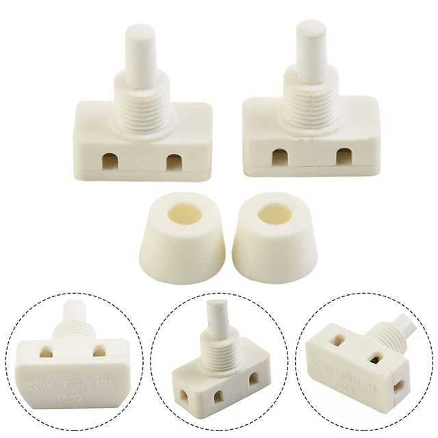 2 Interrupteurs Automatiques Placard OMIGA - 2A/250V Blanc Pour Portes