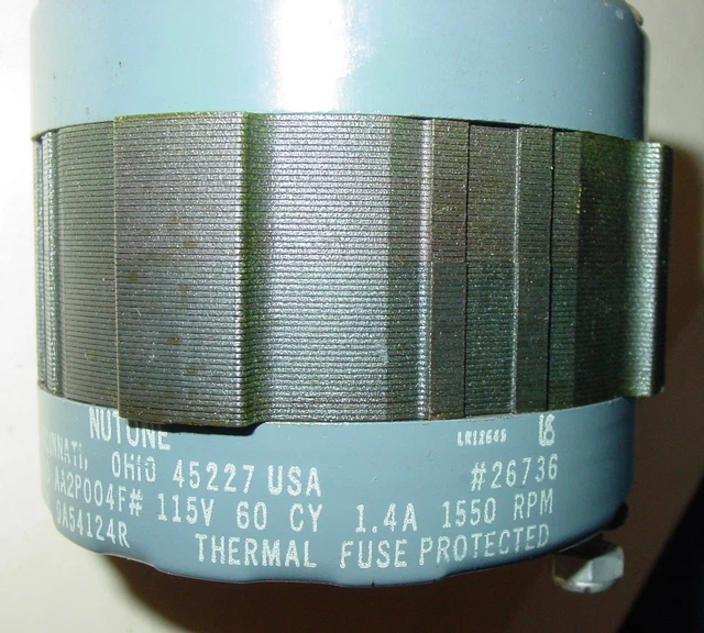 VINTAGE NUTONE EXHAUST Fan Motor NOT Working Parts Supply Repair 115v 1