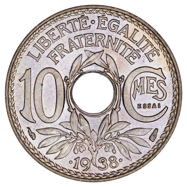 France 10 centimes .1938. pattern coin Lindauer UNC coin French Nickel