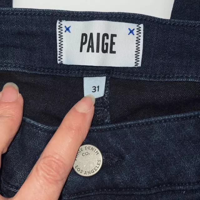 Paige Womens Verdugo Crop Midlake Skinny Denim Jeans Dark Wash Size 31 3