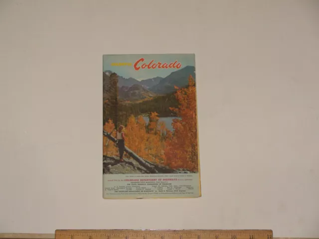 1957 Colorful Colorado Department of Highways Travel Map National Parks VG Cond.