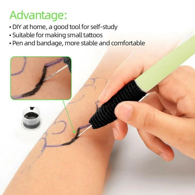 Kit de herramientas de tatuaje Hnadmade Stick and Poke mano segura hágalo usted mismo tatuaje Poke U8P2