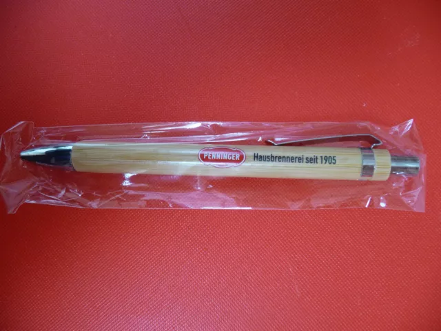 Penninger Kugelschreiber Stift Kuli Holzoptik Blutwurz Hausbrennerei seit 1905