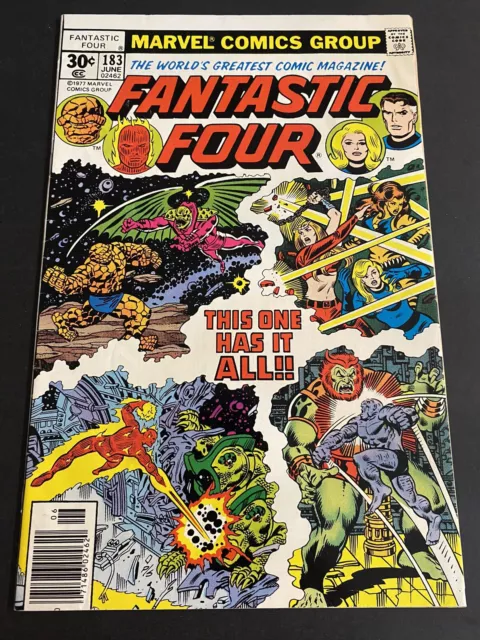 Fantastic Four 183, Early Tigra & Thundra app. Higher grade, Marvel 1977