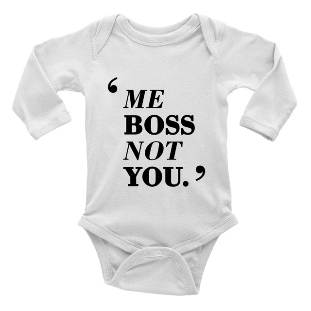 Gilet Me boss you not a maniche lunghe bambino grow body ragazzi ragazze