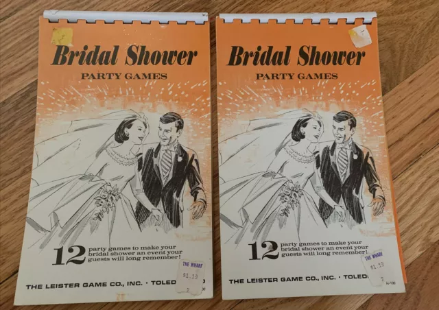 Vintage Bridal Shower Party Games Books Lot of 2 The Leister Game Company