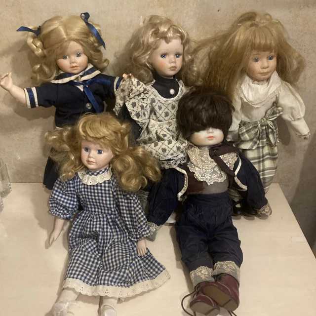 Puppenkleidung Set 6-tlg Für 17cm Puppen - Mit Overall, Mütze & Accessoires (braun)