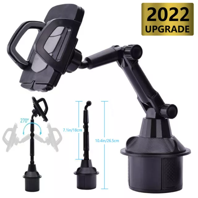 Upgraded Version Universal Adjustable Car Mount Cup Stand Holder For Cell Phone