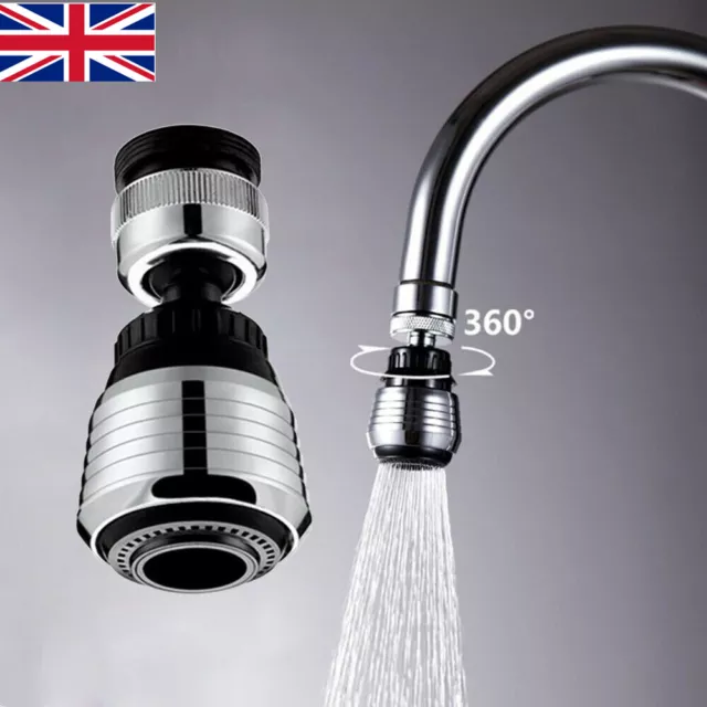 2x 360° Rotate Swivel Water Saving Tap Aerator Diffuser Faucet Nozzle Filter--UK 3