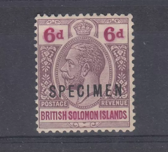 British Solomon Islands 1924 SPECIMEN O/P Mint On Card J1328