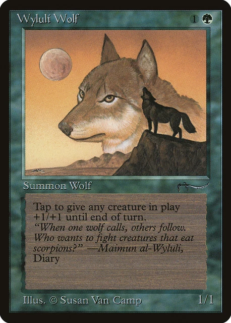 Wyluli Wolf (a Dark) Arabian Nights NM Green Common MAGIC MTG CARD ABUGames