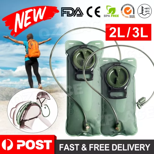 2L/3L TPU Water Bladder Bag Backpack Hydration System Camping Hiking New