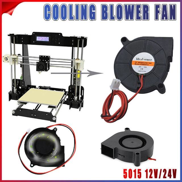 12V 24V Brushless DC Blower Fan Ultra Quiet Cooling Fan 5015S 50mm x 15mm AU