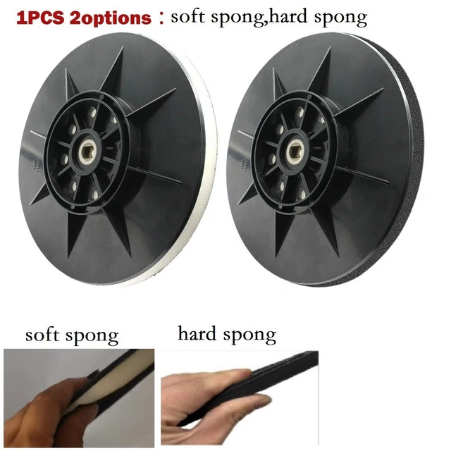 1 Pc Drywall Sander Hook & Loop 10hole 9 / 215mm Backup Pad + 6mm Thread Black