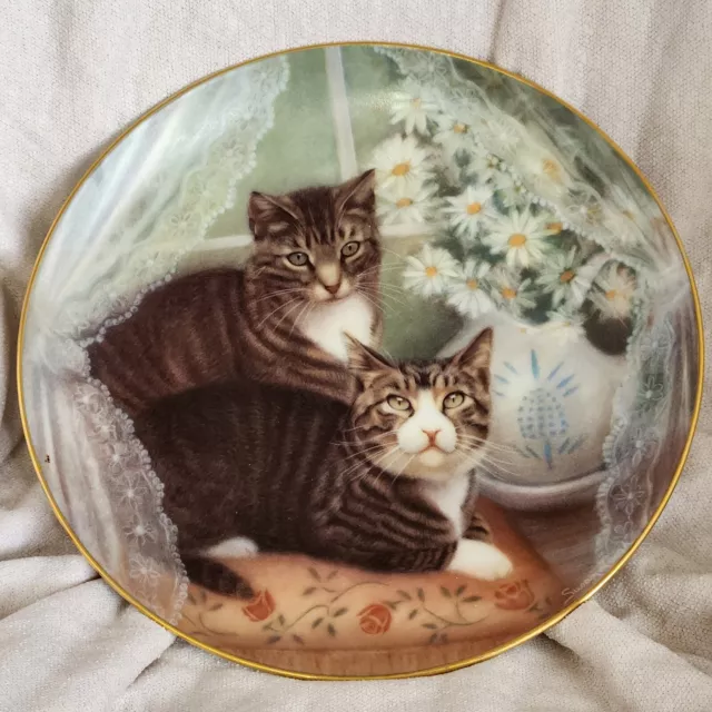 Romeo Juliet Collector plate Cat Plate 8" American Artists Vintage 1987 EUC