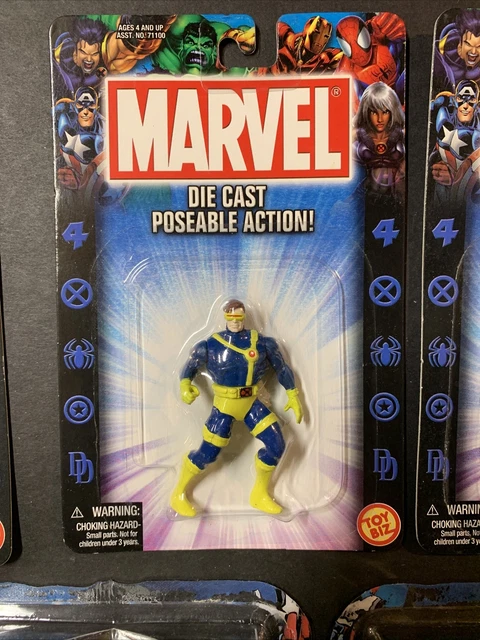 X-Men Steel Mutants & Marvel Die Cast Figure Lot Toy Biz 1994 & 2002 3