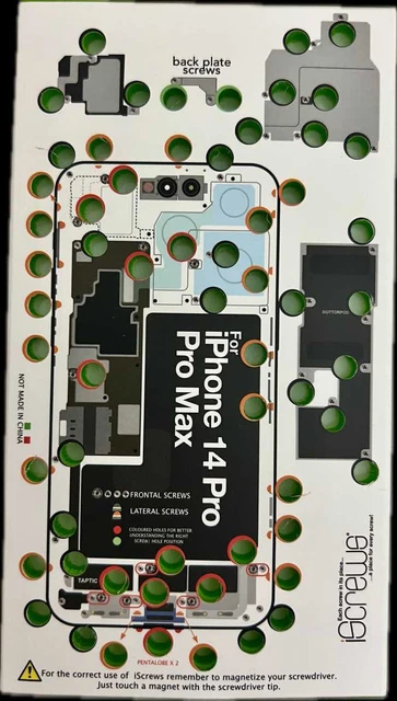 Kit De Vis IScrews Pour IPhone XS Max – Plateau Organisateur Pour Réparation Pro