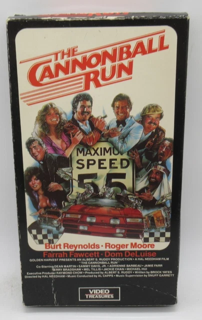 THE CANNONBALL RUN Vhs Video Movie, Burt Reynolds, Farrah Fawcett