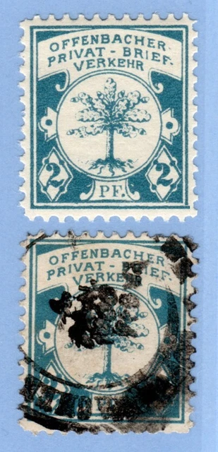 DEUTSCHLAND STADTPOST OFFENBACH Privat-Brief-Verkehr B4 **+B4 ° GERMAN CITY MAIL