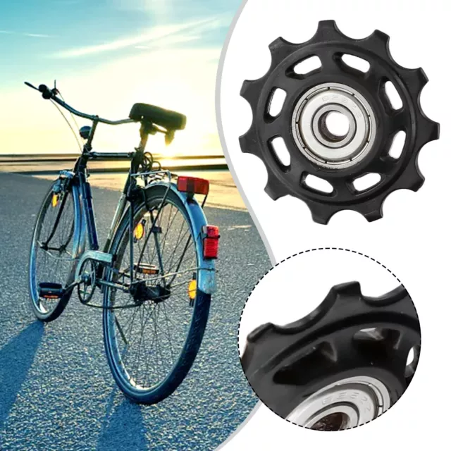 2 Stücke Fahrrad hintere Umwerfer Wheel Pulley Wheel 11T/13T in Schwarz