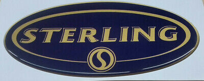 Lunar Caravan Luna del logo blu 90mm in resina a cupola Decal x 1 DENT Scratch Coprire 