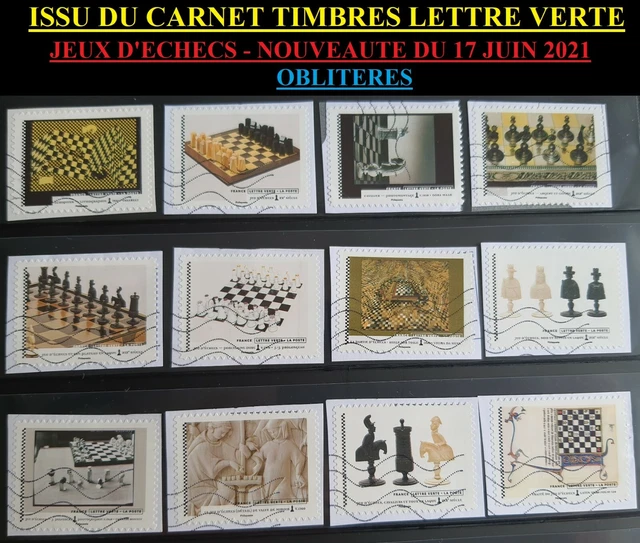 Timbres Jeux D'echecs - Issu Carnet Timbres Francais - Nouveautes 17 Juin 2021