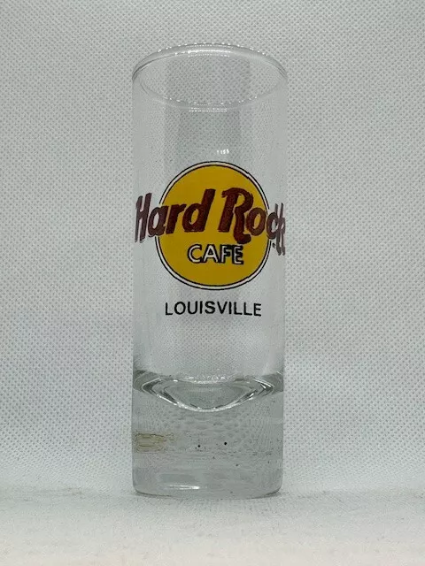 Louisville Black Letter Hard Rock Cafe HRC Logo Shot Glass