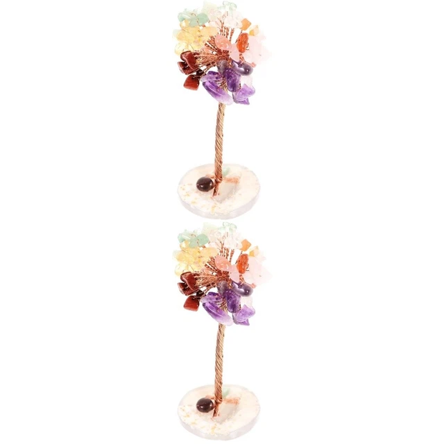 2x multiuso ornamento tavolo decorazione per desktop di cristallo per casa