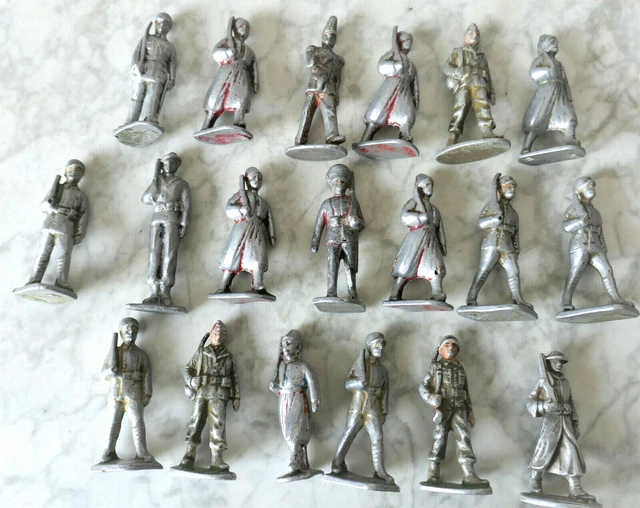 Lot De Soldats En Aluminium - Fabrication USA/Angleterre 1943/45 - Militaria WWII
