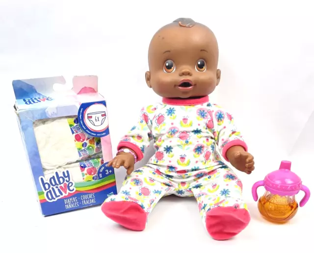 Baby Alive Wets N Wiggles Talks Doll 2006 Brown Black African-American Accessory