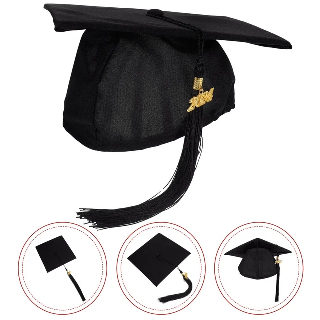 SUNBEAUTY Remise De Diplome 2022 Graduation Party Decoration Kit Noir Or Ballon Remise Des Diplômes Décor Rideau Metalique Frange Avec Congrats Banner