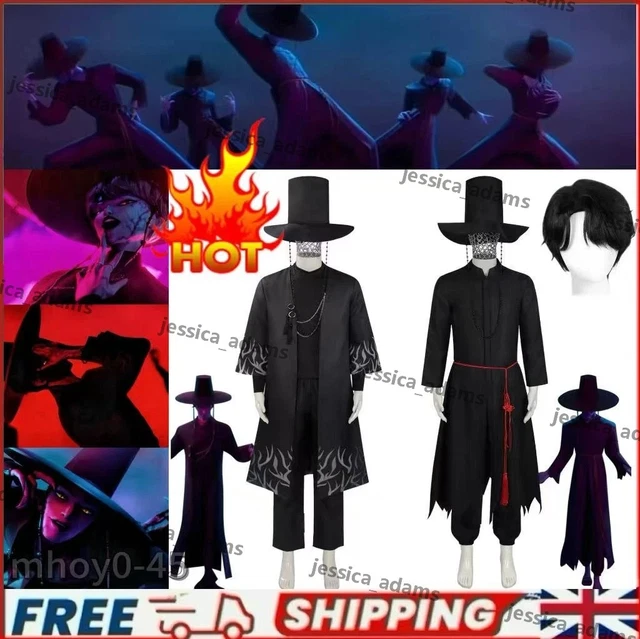 K-Pop Demon Hunters Kids Saja Boys Idol Jinu Cosplay Wig Hat Book Week