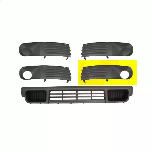 Grille gauche en gris graphite de parechocs avec antibrouillard pour VW Trans...