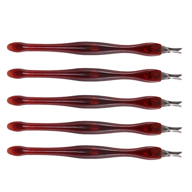 5pcs Fork Trimmer Peeling Nail Art Tool Women Man O7M8 2