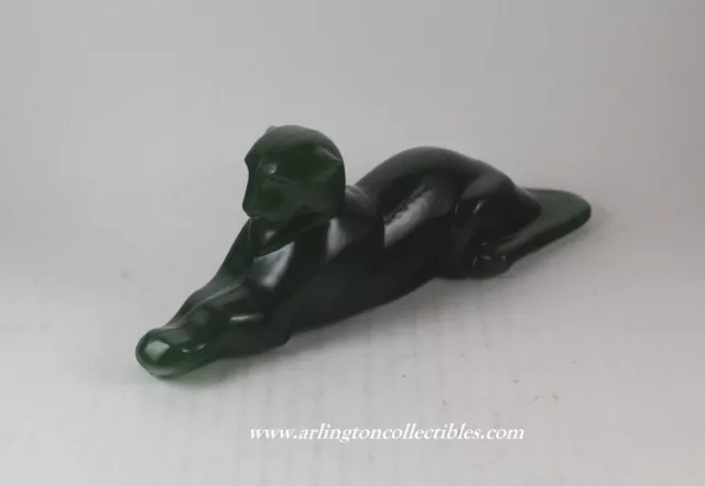 IMPERIAL-LENOX ☆ Jade Green PANTHER Tiger Paperweight Figurine Statue