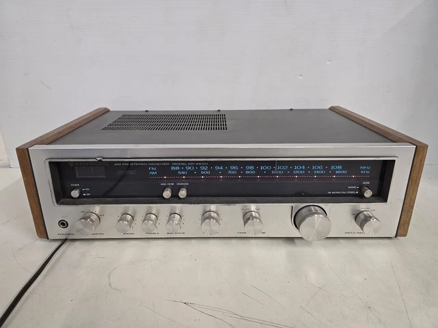 Ampli Stéréo Vintage Kenwood KR-3600 – 22W/canal – FM/AM – 1976-77 – Fonctionne