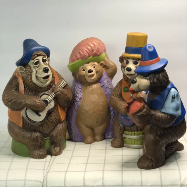 Country Bear Jamboree Walt Disney Productions Painted Ceramic Figurines Set Of 4