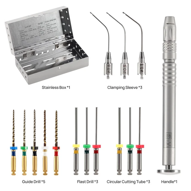 Dental Endodontic Files Removal System Kit Broken Root Canal Files Extractor Set